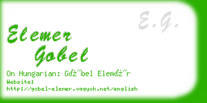elemer gobel business card